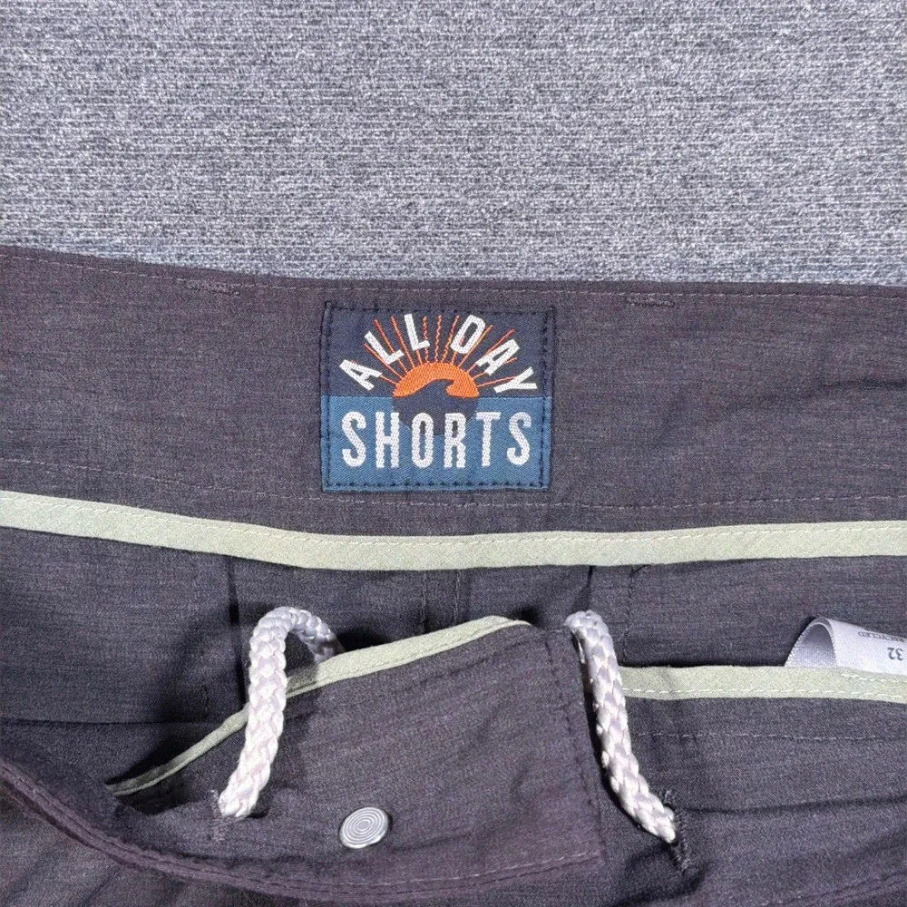 Faherty All Day Shorts Mens 32 Gray Recycled Hybrid Performance Chino Casual